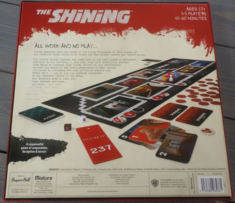 Shining 映画シャイニングのボードゲーム フルカラールール和訳 和訳シール付き Trickplay
